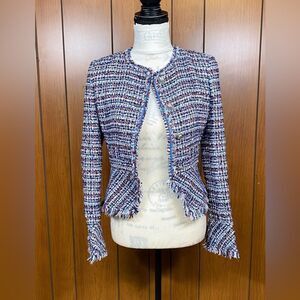 Derek Lam 10 Crosby Elizabeth Tweed Peplum Jacket size 00